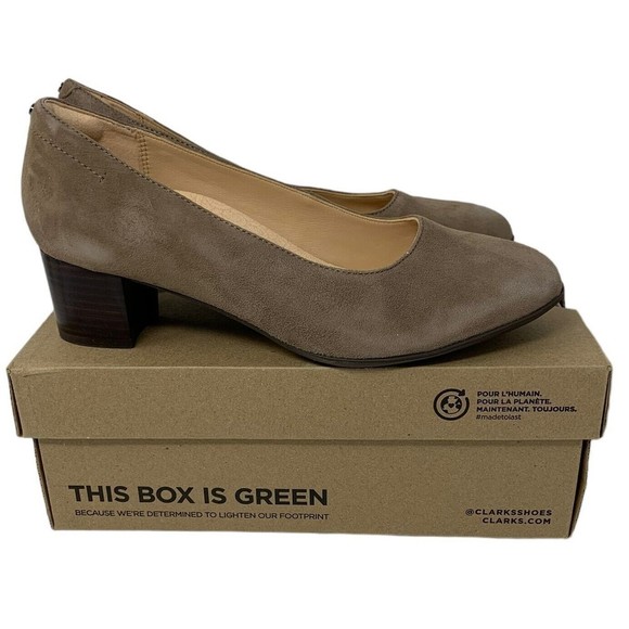 Clarks Shoes - NEW Clarks Size 9 Women's Linnae Pump Beige Suede Shoes